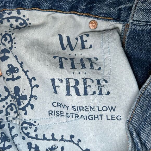 Free People Curvy Siren Low Rise Straight Leg Jeans women’s size 26 - Picture 12 of 13
